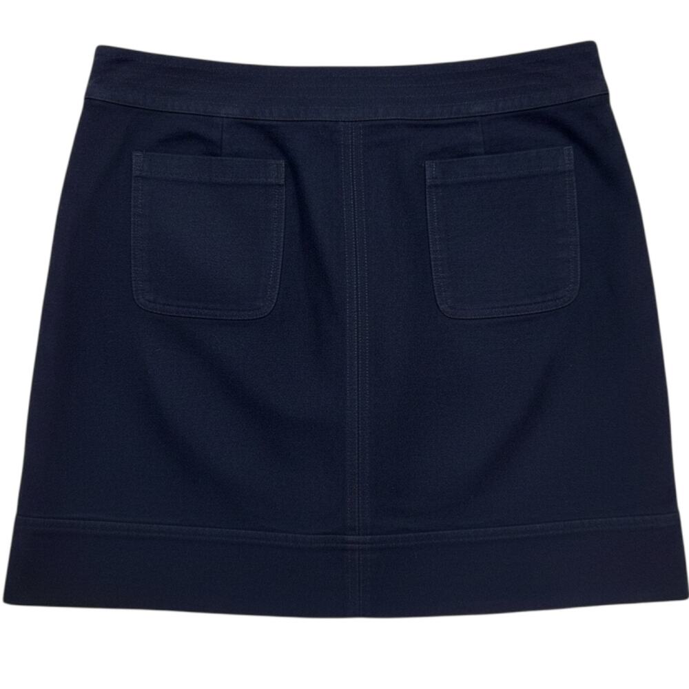 Boden Cotton A-Line Mini Skirt Pockets Blue 12